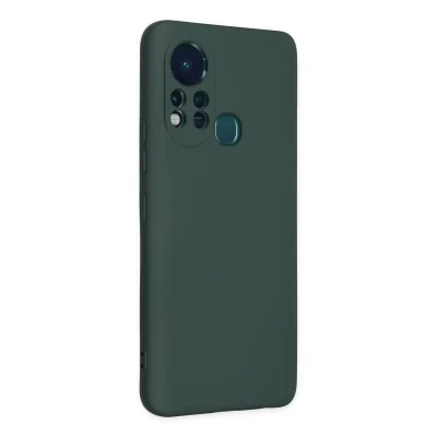 BUĞZ İnfinix Hot 11s Kılıf Nano İçi Kadife Silikon - Koyu Yeşil