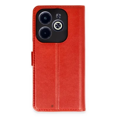 BUĞZ İnfinix Hot 40 Kılıf Trend S Plus Kapaklı Kılıf - Kırmızı