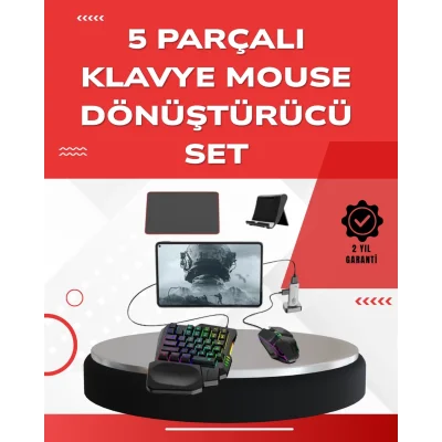  iOS Android Uyumlu Oyun Klavye Mouse Seti | Taşınabilir & Dayanıklı