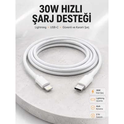 BUĞZ IOS Tüm Serilerle Uyumlu 30W Hızlı Şarj Aleti 11 12 13 14/Pro Max Mini Plus