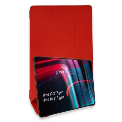 BUĞZ İpad 10.2 (7.nesil) Kılıf Tablet Smart Kılıf - Kırmızı