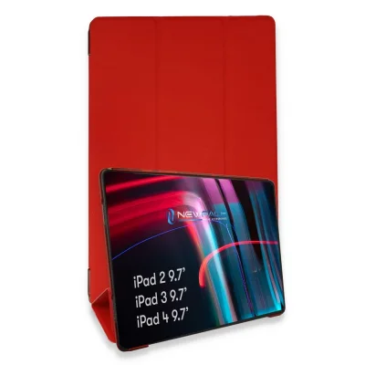 BUĞZ İpad 4 9.7 Kılıf Tablet Smart Kılıf - Kırmızı