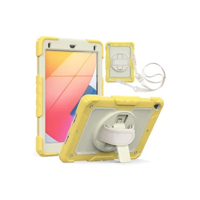 BUĞZ İpad 5 Air 9.7 Kılıf Strap New Tablet Kapak - Sarı