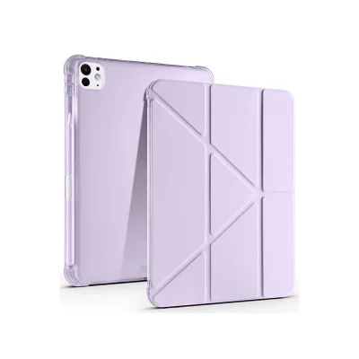 BUĞZ İpad Air 13 (2024) Kılıf Kalemlikli Mars Tablet Kılıfı - Lila