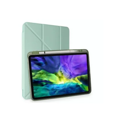 BUĞZ İpad Air 4 10.9 Kılıf Kalemlikli Mars Tablet Kılıfı - Açık Yeşil