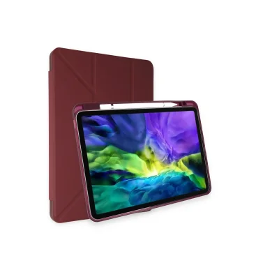BUĞZ İpad Air 4 10.9 Kılıf Kalemlikli Mars Tablet Kılıfı - Mürdüm