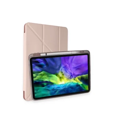 BUĞZ İpad Air 4 10.9 Kılıf Kalemlikli Mars Tablet Kılıfı - Rose Gold