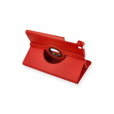 BUĞZ İpad Mini 1 Kılıf 360 Tablet Deri Kılıf - Kırmızı