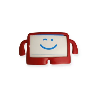 BUĞZ İpad Mini 5 Kılıf Karakter Tablet Silikon - Kırmızı