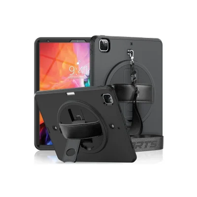 BUĞZ İpad Pro 12.9 (2021) Kılıf Strap-c Otterbox Tablet Kapak - Siyah