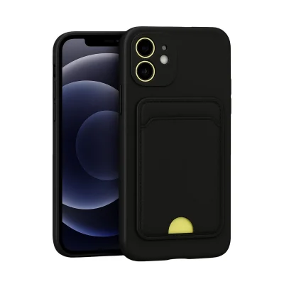 BUĞZ İphone 11 Kılıf Kelvin Kartvizitli Silikon - Siyah