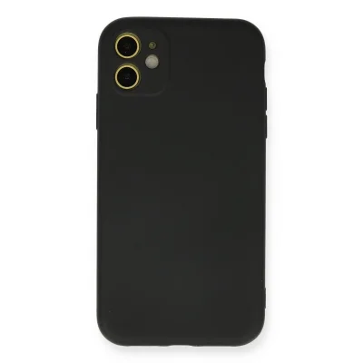 BUĞZ İphone 11 Kılıf Nano İçi Kadife Silikon - Siyah
