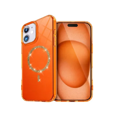 BUĞZ İphone 11 Live Diamond Magsafe Kapak - Turuncu
