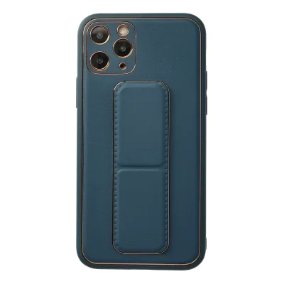 BUĞZ İphone 11 Pro Kılıf Coco Deri Standlı Kapak - Mavi