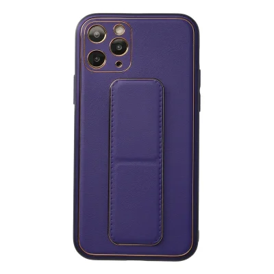 BUĞZ İphone 11 Pro Kılıf Coco Deri Standlı Kapak - Mor