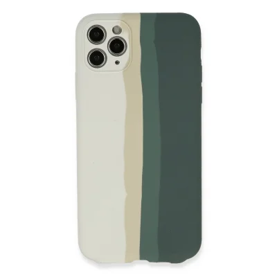 BUĞZ İphone 11 Pro Kılıf Ebruli Lansman Silikon - Beyaz-gri