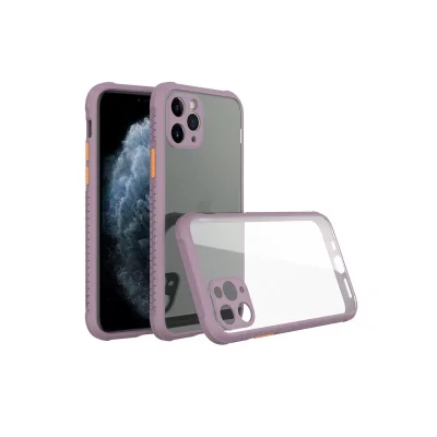 BUĞZ İphone 11 Pro Kılıf Miami Şeffaf Silikon - Açık Mor