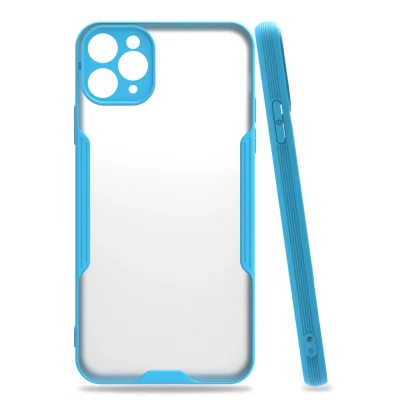 BUĞZ İphone 11 Pro Kılıf Platin Silikon - Mavi