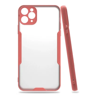 BUĞZ İphone 11 Pro Kılıf Platin Silikon - Pembe
