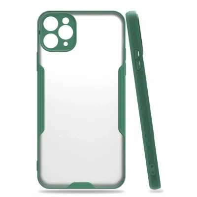 BUĞZ İphone 11 Pro Kılıf Platin Silikon - Yeşil