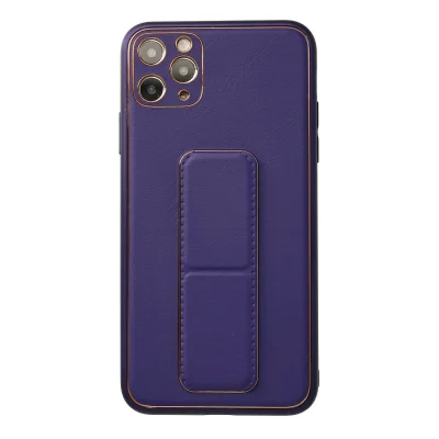 BUĞZ İphone 11 Pro Max Kılıf Coco Deri Standlı Kapak - Mor