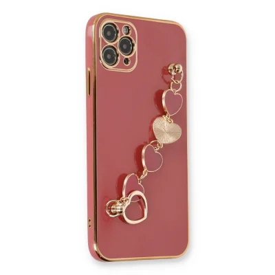 BUĞZ İphone 11 Pro Max Kılıf Esila Silikon - Kırmızı