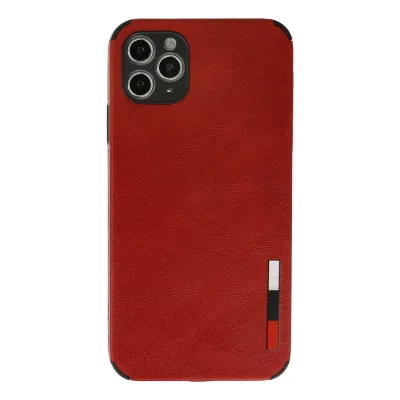 BUĞZ İphone 11 Pro Max Kılıf Loop Deri Silikon - Kırmızı