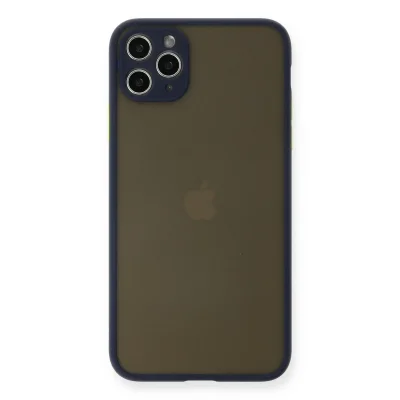BUĞZ İphone 11 Pro Max Kılıf Montreal Silikon Kapak - Lacivert