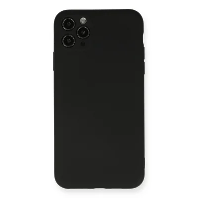 BUĞZ İphone 11 Pro Max Kılıf Nano İçi Kadife Silikon - Siyah