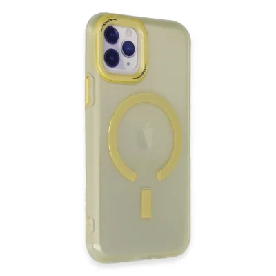 BUĞZ İphone 11 Pro Max Kılıf Troy Magsafe Kapak - Sarı