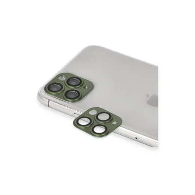 BUĞZ İphone 11 Pro Max Pers Alüminyum Kamera Lens - Yeşil