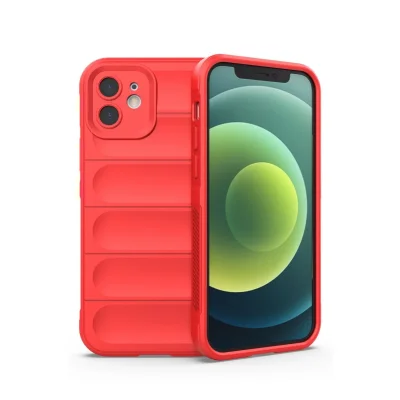 BUĞZ İphone 12 Kılıf Optimum Silikon - Kırmızı