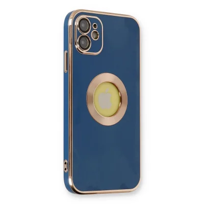 BUĞZ İphone 12 Kılıf Store Silikon - Mavi