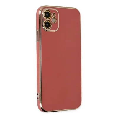 BUĞZ İphone 12 Kılıf Volet Silikon - Kırmızı