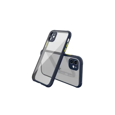 BUĞZ İphone 12 Mini Kılıf Miami Şeffaf Silikon - Lacivert