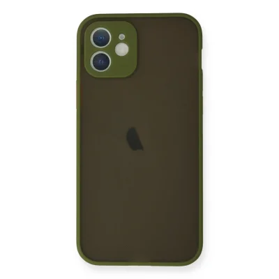 BUĞZ İphone 12 Mini Kılıf Montreal Silikon Kapak - Açık Yeşil