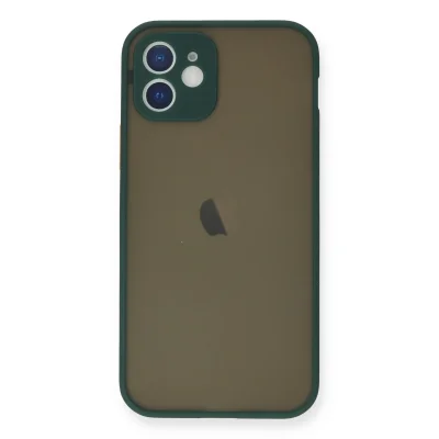 BUĞZ İphone 12 Mini Kılıf Montreal Silikon Kapak - Yeşil