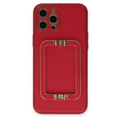 BUĞZ İphone 12 Pro Kılıf Coco Elit Kapak - Kırmızı