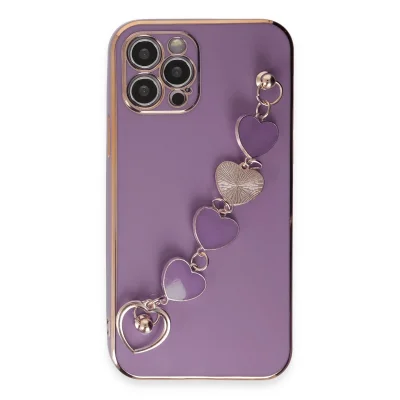 BUĞZ İphone 12 Pro Kılıf Esila Silikon - Mor
