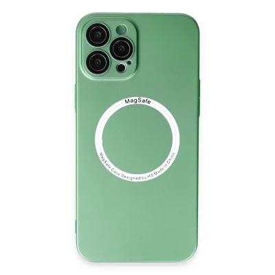 BUĞZ İphone 12 Pro Kılıf Jack Magneticsafe Lens Silikon - Yeşil
