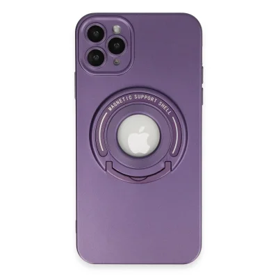 BUĞZ İphone 12 Pro Kılıf Lukka Magneticsafe Kapak - Derin Mor