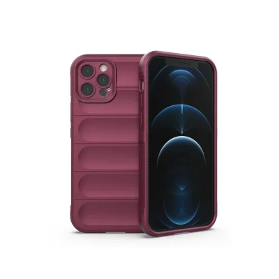 BUĞZ İphone 12 Pro Kılıf Optimum Silikon - Bordo