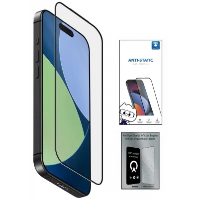 BUĞZ iPhone 12 PRO MAX 6D Anti Static Temperli Cam Ekran Koruyucu Kırılmaz Full Kaplama