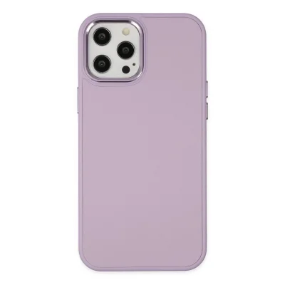 BUĞZ İphone 12 Pro Max Kılıf Asya Deri Silikon - Lila