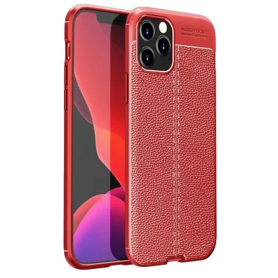 BUĞZ İphone 12 Pro Max Kılıf Auto Focus Kapak - Kırmızı