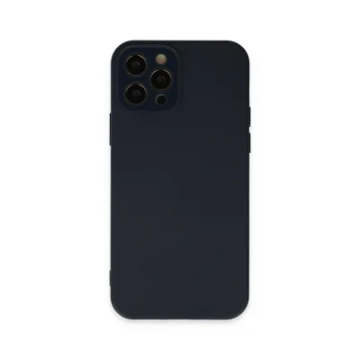 BUĞZ İphone 12 Pro Max Kılıf Lansman Glass Kapak - Lacivert