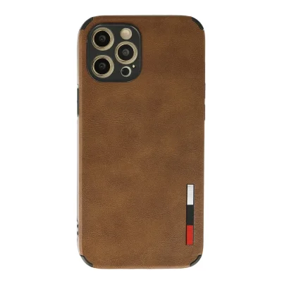 BUĞZ İphone 12 Pro Max Kılıf Loop Deri Silikon - Kahverengi