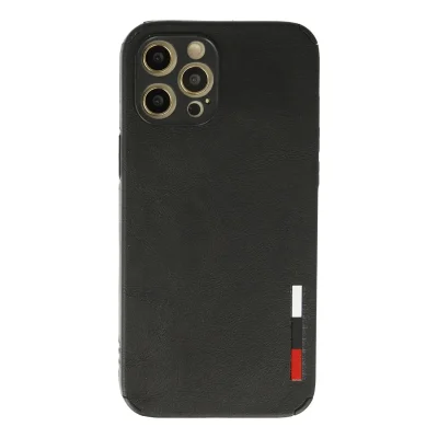 BUĞZ İphone 12 Pro Max Kılıf Loop Deri Silikon - Siyah