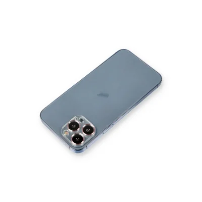 BUĞZ İphone 12 Pro Metal Kamera Lens Koruma Cam - Mor