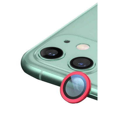 BUĞZ İphone 12 Raze Metal Kamera Lens - Kırmızı